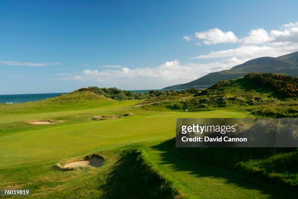The 440 yards par 4, 5th hole on the championship course at The Royal County Down Golf Club, on May 19 in Newcastle, Northern Ireland,