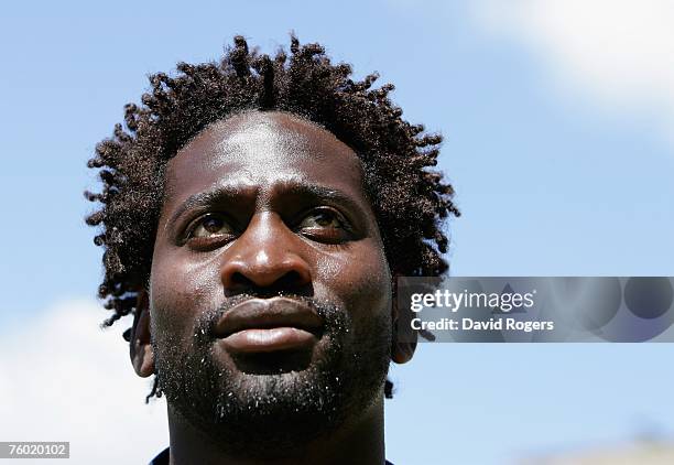 Paul Sackey, the England wing pictured during the England rugby union training session held at Bath University on August 8, 2007 in Bath, England.