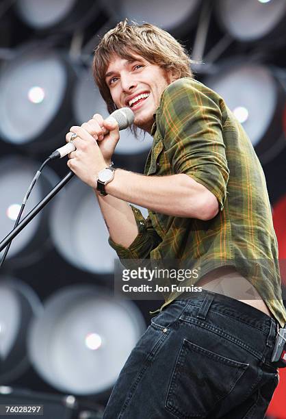 Paolo Nutini onstage during the Live Earth concert held at Wembley Stadium on July 7, 2007 in London. Live Earth is a 24-hour, 7-continent concert...