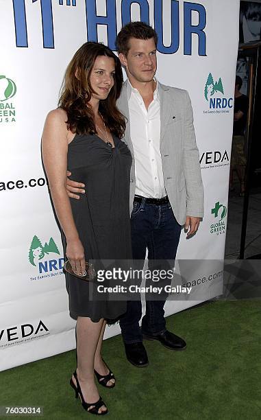 Actor Eric Mabius and wife Ivy Sherman arrive at the premiere of Warner Independent's "The 11th Hour" at the ArcLight Cinema on August 8, 2007 in...
