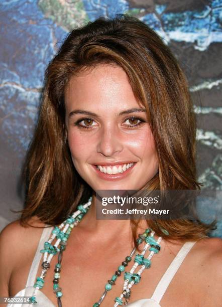 Actress Josie Maran arrives to the premiere of "The 11th Hour" at the Arclight Cinemas on August 8, 2007 in Hollywood, California.