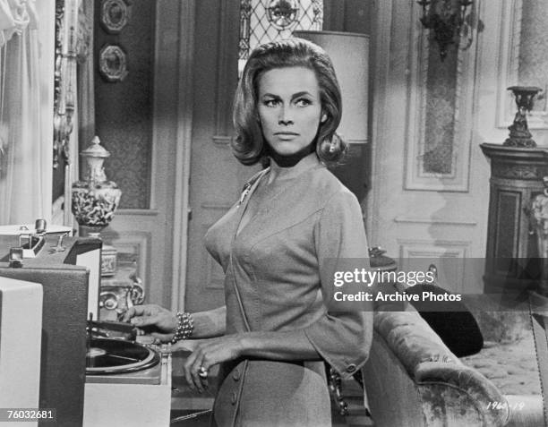 English actress Honor Blackman stars as Daphne Fields in the Universal Pictures thriller 'Moment to Moment', 1965.