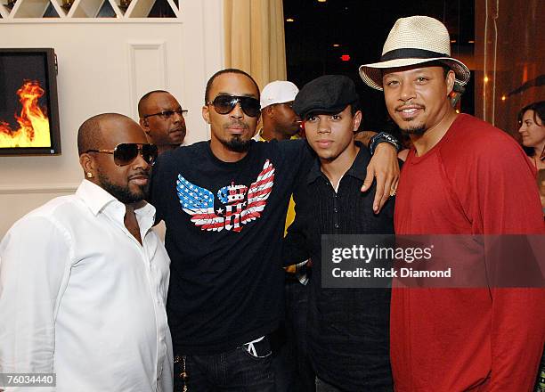 Artist and Producer Jermaine Dupri, Artist, Producer and Film Maker Dallas Austin, Evan Ross, Son of Diana Ross and Actor Terrence Howard. Celebrate...