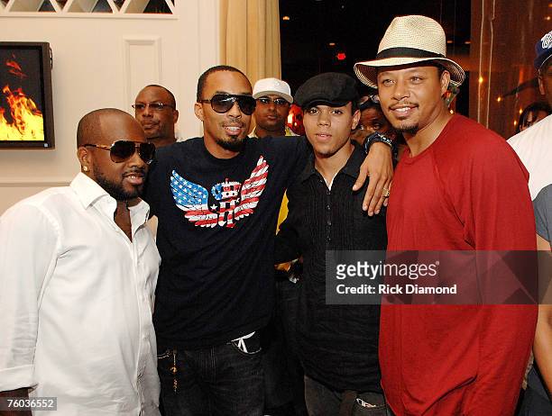Artist and Producer Jermaine Dupri, Artist, Producer and Film Maker Dallas Austin, Evan Ross, Son of Diana Ross and Actor Terrence Howard. Celebrate...