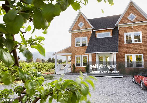 canada, british colubia, penticton, brick house - model home exterior stock pictures, royalty-free photos & images