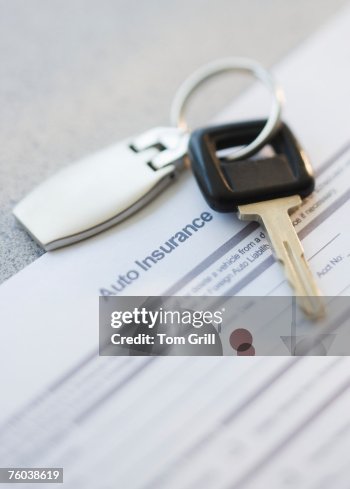 Auto Coverage Insurance Key Car Keys On Insurance Form Closeup High-Res Stock Photo - Getty Images