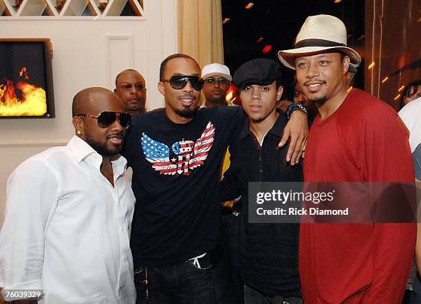 Artist and Producer Jermaine Dupri, Artist, Producer and Film Maker Dallas Austin, Evan Ross, Son of Diana Ross and Actor Terrence Howard. Celebrate...