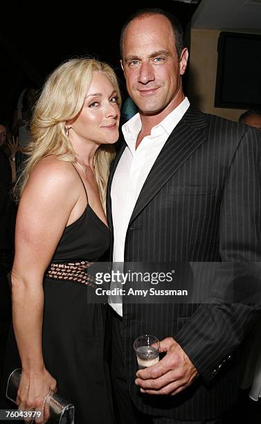 Actress Jane Krakowski and actor Christopher Meloni attend the Hamptons Magazine party celebrating Christopher Meloni on the cover at Frederick's on...