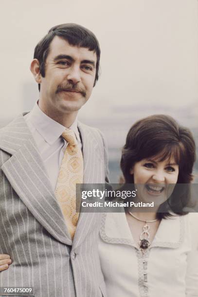 British actors John Alderton and his wife Pauline Collins, circa 1972.