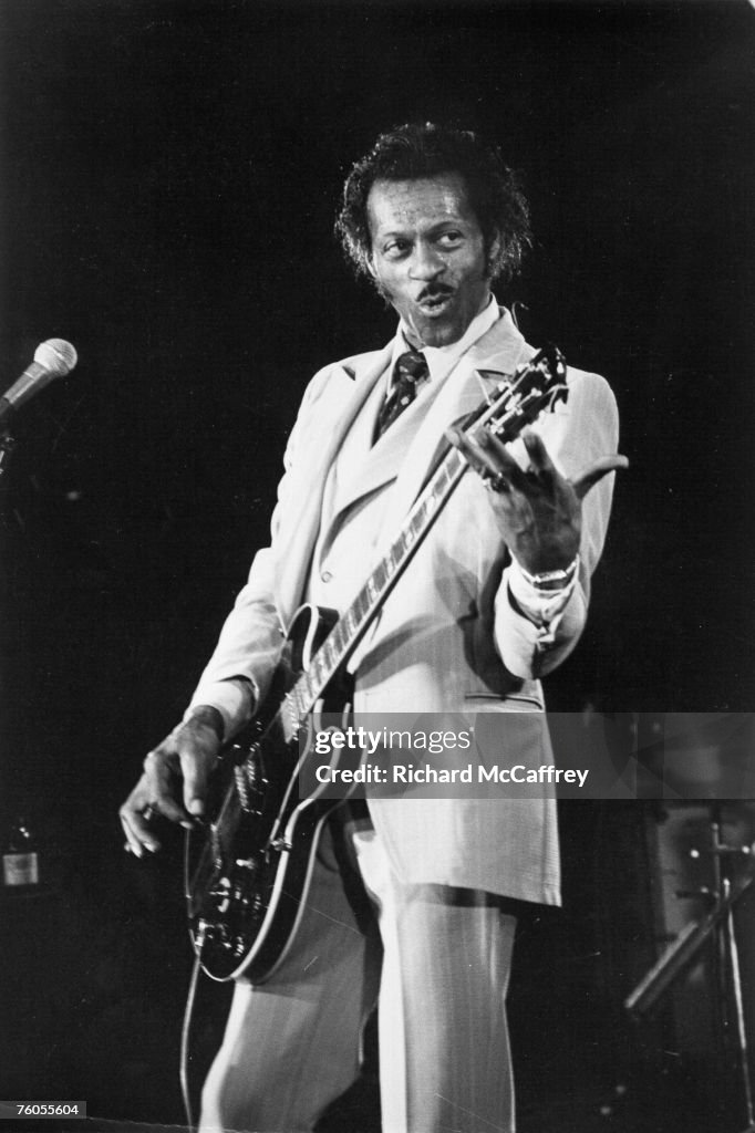 Chuck Berry Roly Poly Rock and roll musician Chuck Berry plays his Gibson hollowbody... News ...