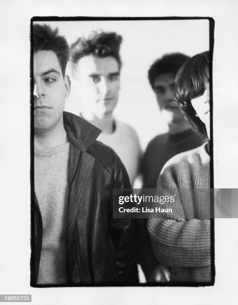 Early 1980s: Photo of Smiths, including Mike Joyce, Morrissey, Johnny Marr, and Andy Rourke