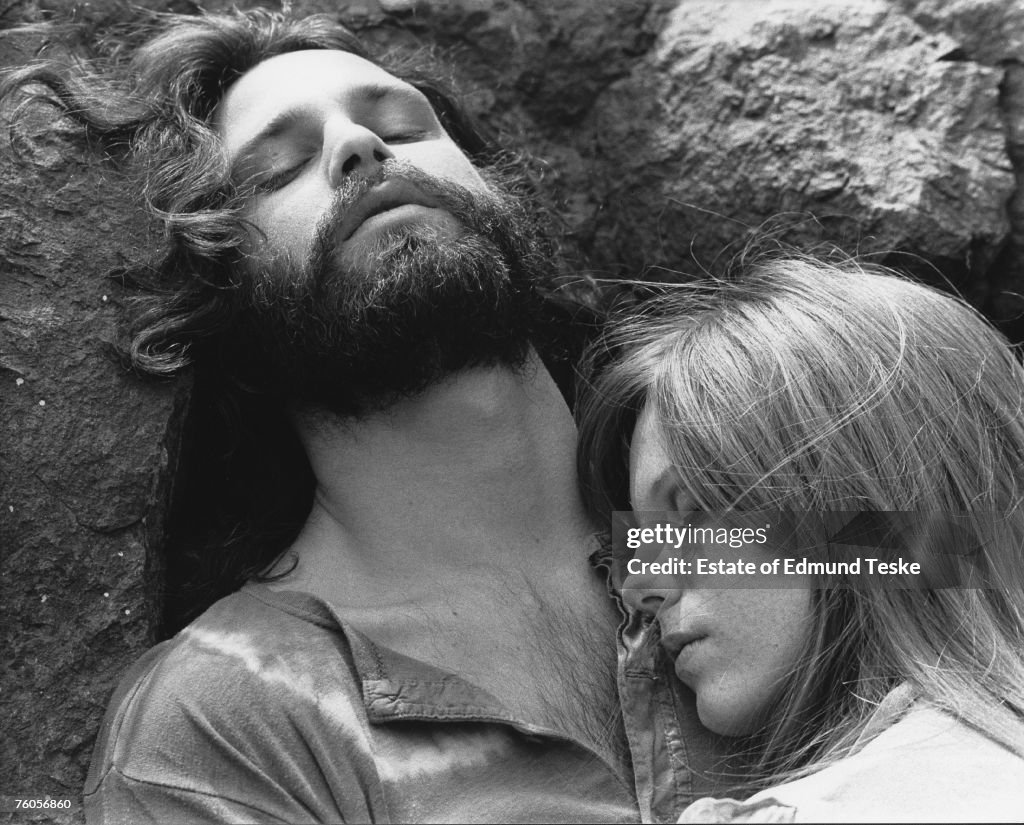 Jim Morrison and Pamela Courson Photo Shoot in Hollywood Hills, 1969