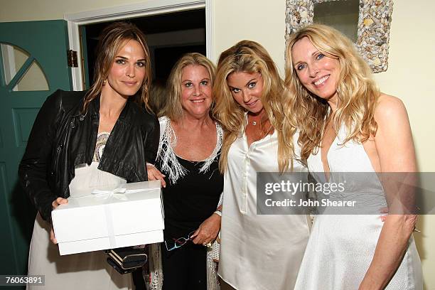 Molly Sims, Wendy Stark, Lara Shriftman, and Alana Stewart attend the dinner for Luxery Skincare Company Natura Bissa at a private residence on...