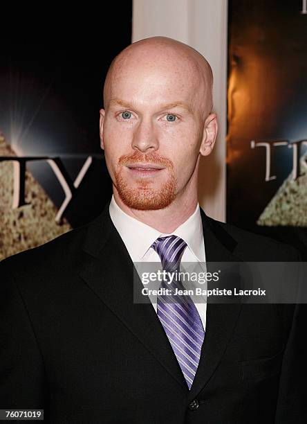 Steven Tynan arrives at the screening of the new television series 'Trinity' at the Level 3 nightclub on August 12, 2007 in Los Angeles, California.