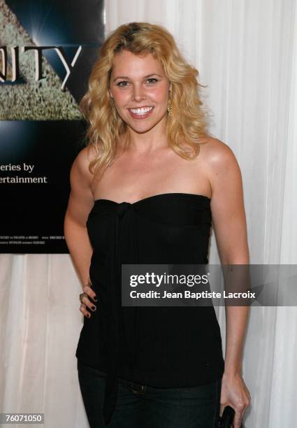 Kim Wood arrives at the screening of the new television series 'Trinity' at the Level 3 nightclub on August 12, 2007 in Los Angeles, California.