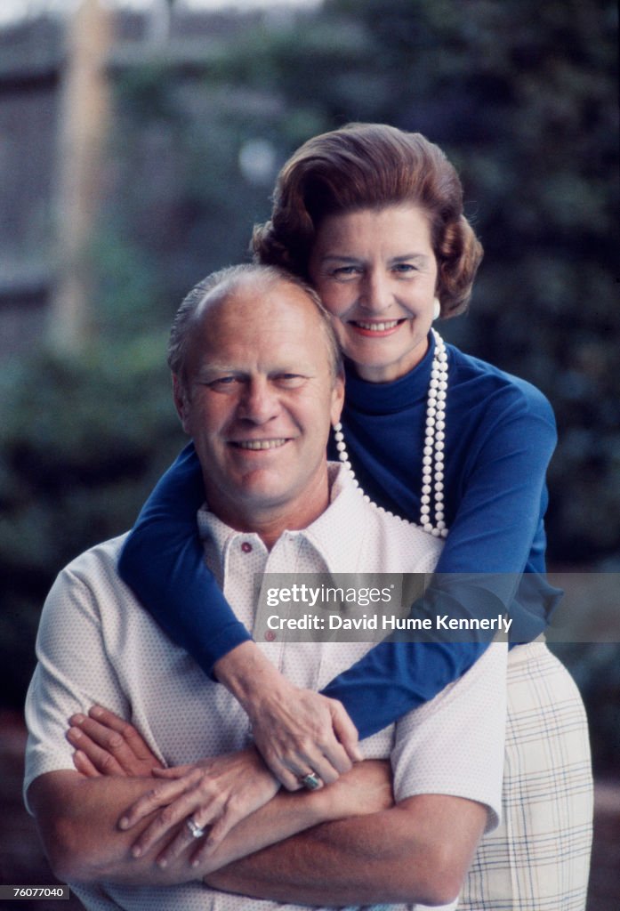 Gerald Vice President Gerald Ford and wife Betty in a traditional pose at ...