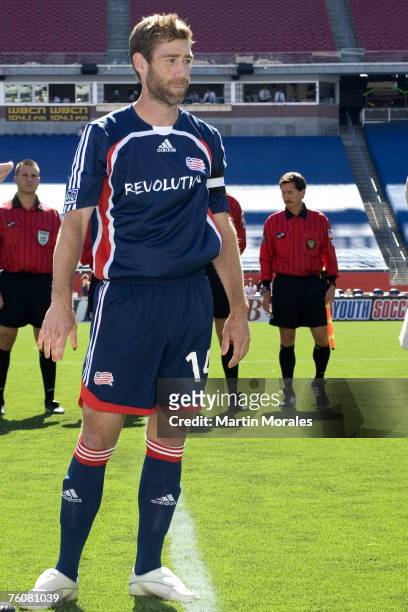 Revs captain Steve Ralston was honored before the game for setting the MLS career assists record at Gillette Stadium on July 22, 2007 in Foxborough,...