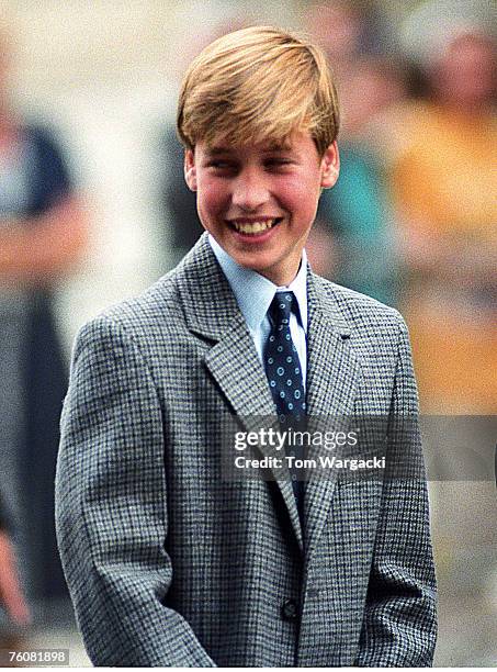 Eton, England September 6, 1995 Prince William his first day at Eton.