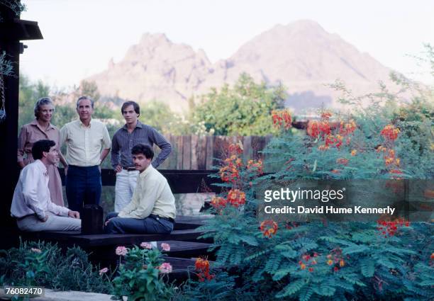 Newly confirmed US Supreme Court Justice Sandra Day O'connor at home with her husband John Jay O'connor and three sons Scott, Jay, and Brian, October...