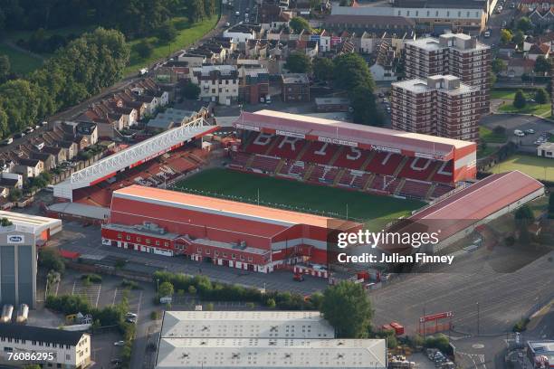 Ashton Gate, home of Bristol City FC is seen during day two of the Bristol Balloon Fiesta on August 10, 2007 in Bristol, England.