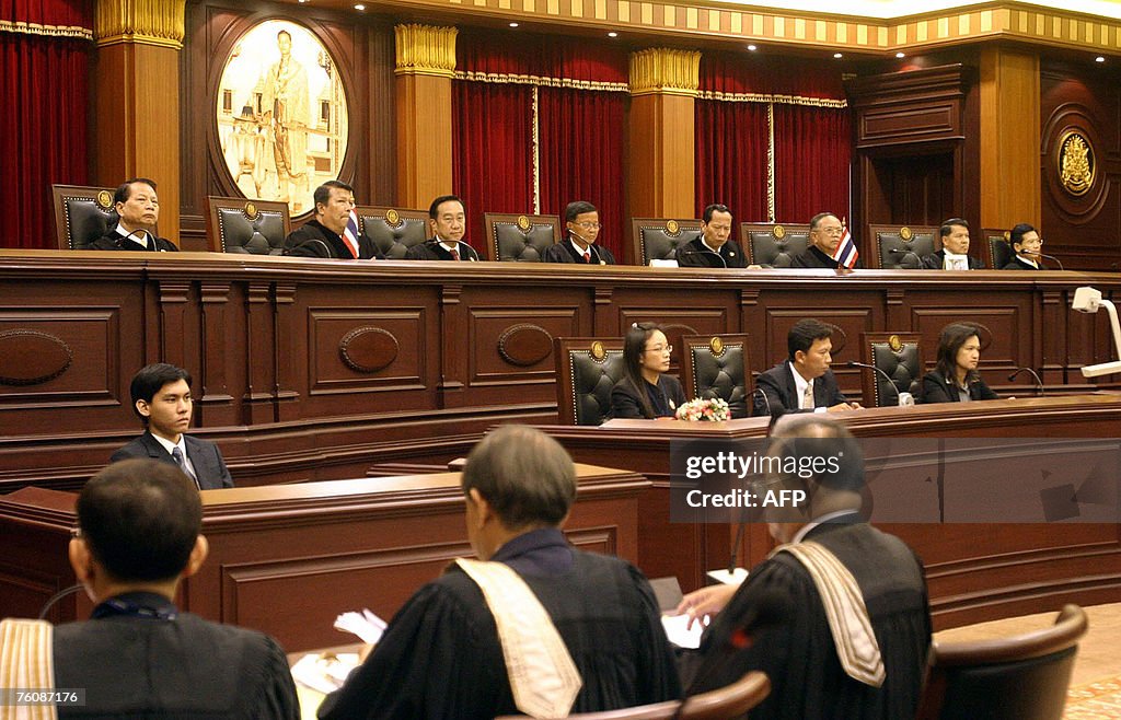 Panel Court A panel of judges sit in the Supreme court to hear a case against ...