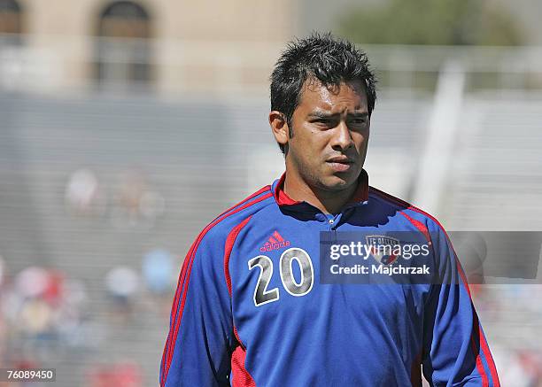 Carlos Ruiz of FC Dallas during a game between Real Salt Lake and FC Dallas at Rice-Eccles Stadium in Salt Lake City, Utah on Saturday, April 7, 2007.