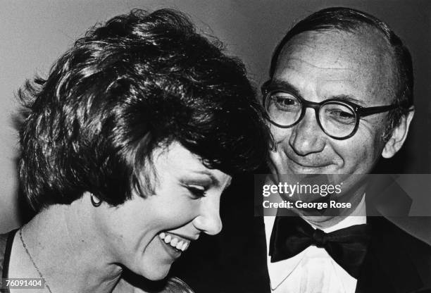 Actress Marsha Mason and playwright and screenwriter Neil Simon attend a 1979 Los Angeles, California party.