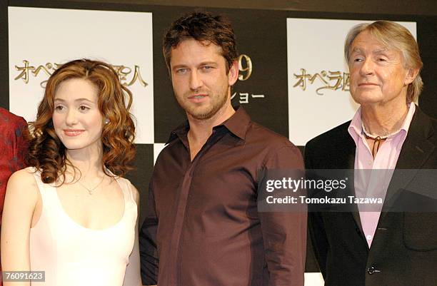 Emmy Rossum, Gerard Butler and Joel Schumacher