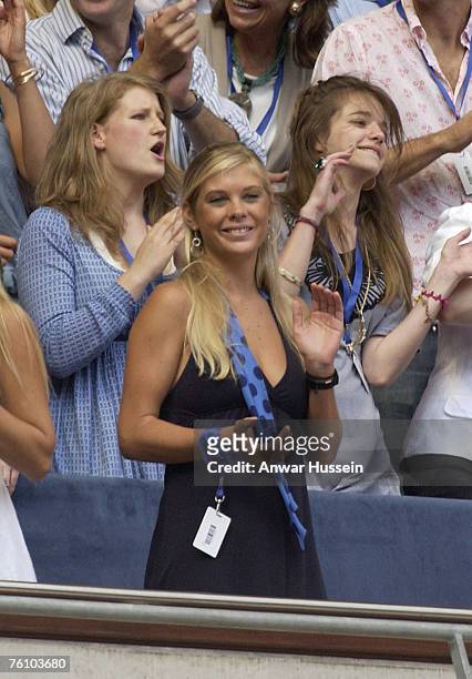 Chelsy Davy watches the Concert for Diana at Wembley Stadium on July 1, 2007 in London, England.
