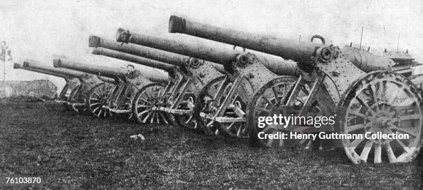 The Parc d'Artillerie or Artillery Park near Verdun, during World War I, circa 1916.