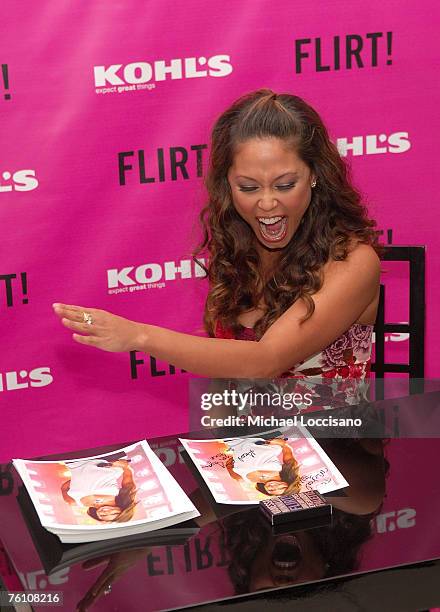 Spokesmodel and guest creator Vanessa Minnillo introduces her new limited edition collection for Flirt! Cosmetics and signs autographs for fans at...