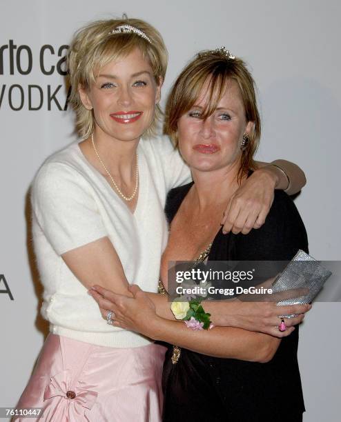 Sharon Stone and Kelly Stone