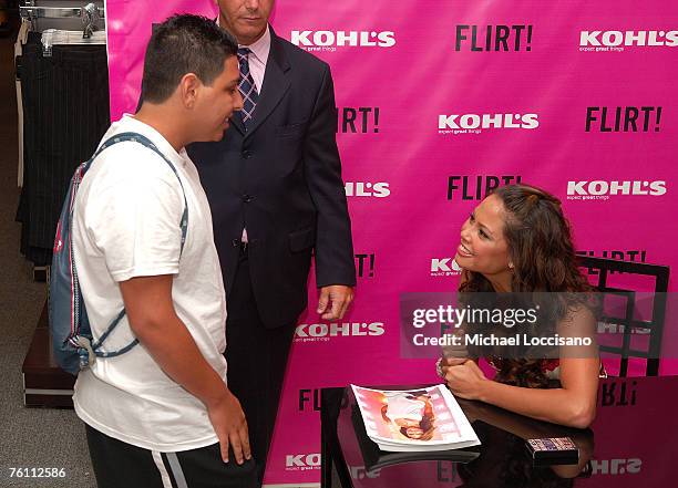Spokesmodel and guest creator Vanessa Minnillo introduces her new limited edition collection for Flirt! Cosmetics and signs autographs for fans at...