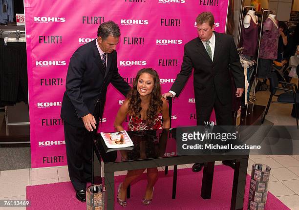 Spokesmodel and guest creator Vanessa Minnillo introduces her new limited edition collection for Flirt! Cosmetics and signs autographs for fans at...