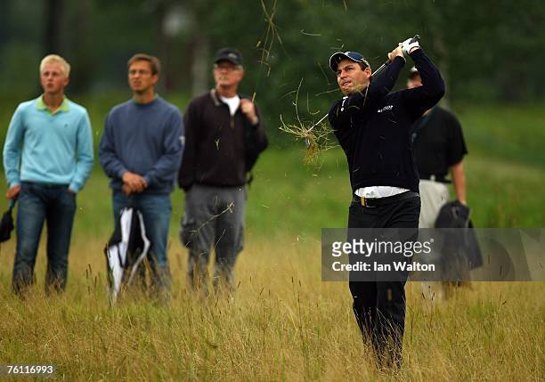 David Howell of England in action on the 15th hole during the 1st round of the Scandinavian Masters 2007 at the Arlandastad Golf Club on August 16,...