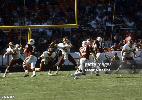 Ed Rubbert Washington Redskins replacement quarterback Ed Rubbert throws a pass ...