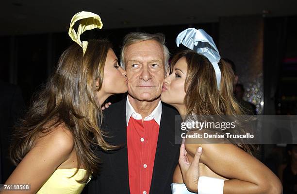 Hugh Hefner With Playboy Bunnies