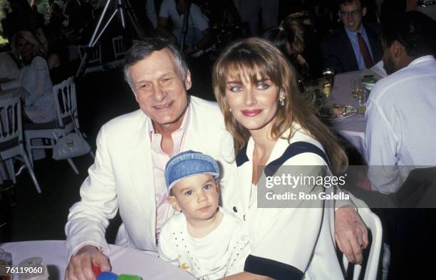 Hugh Hefner, Marsden Hefner and Kimberly Conrad