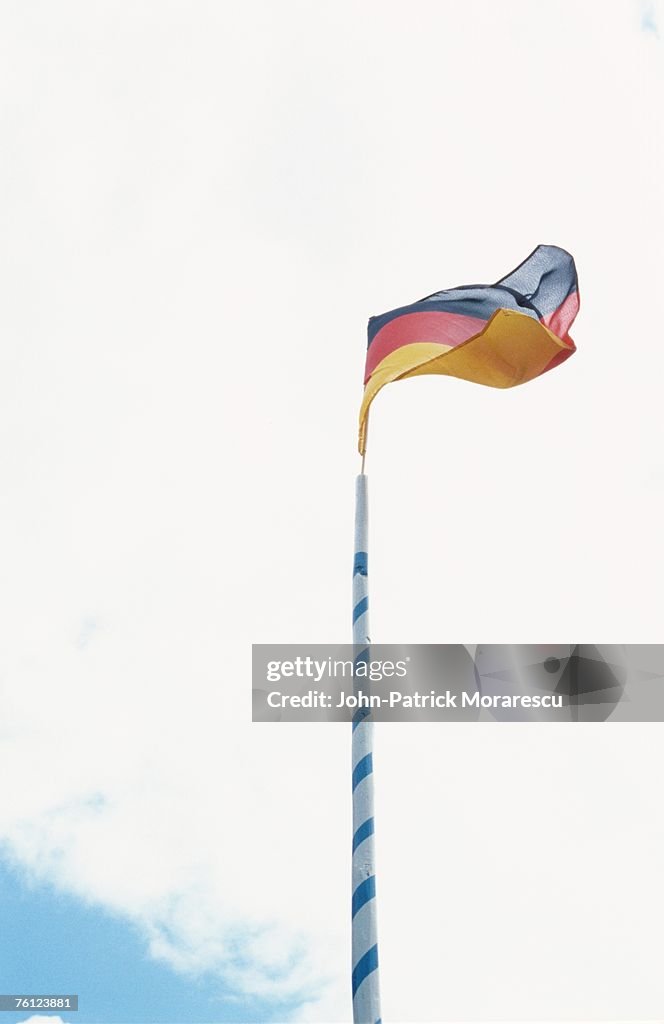 German national flag blowing