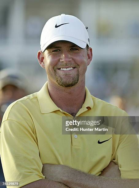 Trahan smiles after winning the Southern Farm Bureau Classic at Annandale Golf Club in Madison, Mississippi, on October 1, 2006.