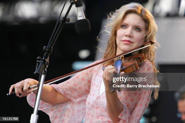 Alison Krauss and Union Station performs at Eric Clapton's Crossroads Guitar Festival 2007 held at Toyota Park on July 28, 2007 in Bridgeview,...