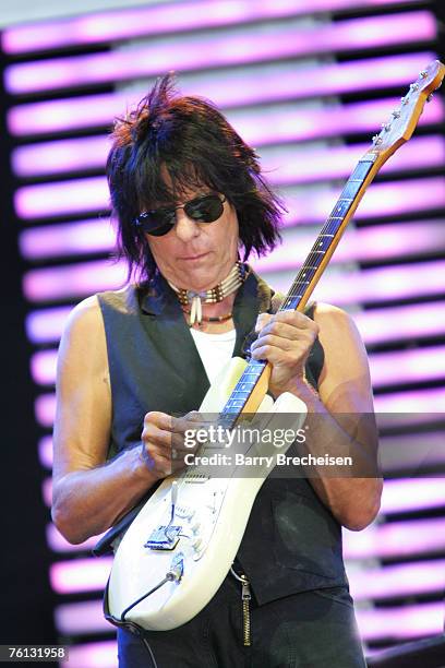 Jeff Beck performs at Eric Clapton's Crossroads Guitar Festival 2007 held at Toyota Park on July 28, 2007 in Bridgeview, Illinois.