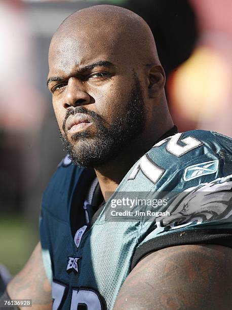 Eagles' William Thomas during a game between the Washington Red Skins and the Philadelphia Eagles, Sunday, December 10, 2006. The Eagles won 21-19.