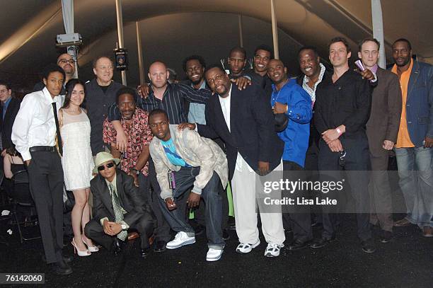 Series 'The Wire' cast members including Dominic West, Wendell Pierce, Domenick Lombardozzi, John Doman, Michael Kenneth Williams and Clarke Peters,...