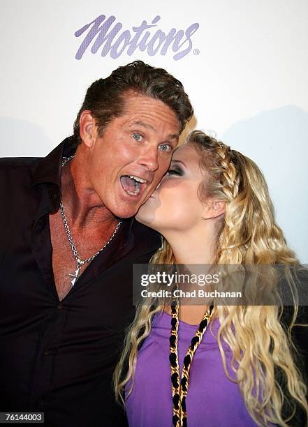 Actor David Hasselhoff and daughter Hayley Amber Hasselhoff attend the Celebrity Catwalk For Charity at The Highlands on August 16, 2007 in Los...