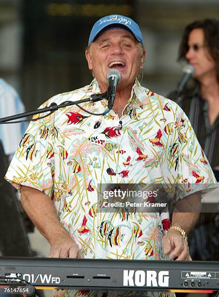 Musician Bruce Johnston of The Beach Boys performs on Good Morning America's summer concert series in Bryant Park on August 17, 2007 in New York City.
