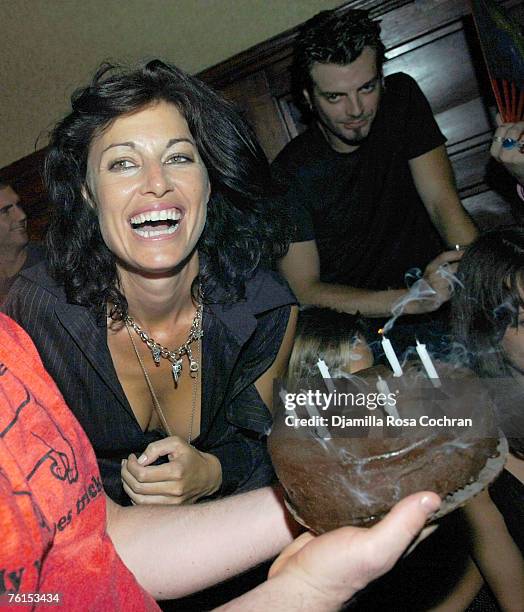 Caron Bernstein at her birthday party August 16, 2007 at The Plumm in New York City.