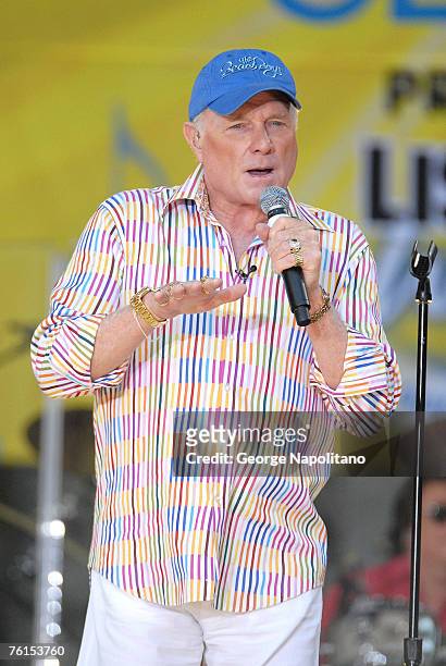Beach Boy Mike Love performs on the "Good Morning America" Concert Series in Bryant Park in New York City.