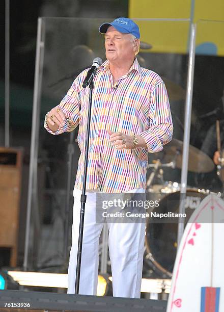 Beach Boy Mike Love performs on the "Good Morning America" Concert Series in Bryant Park in New York City.