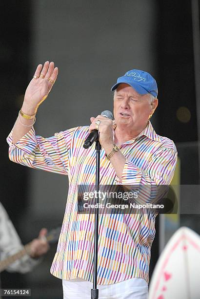 Beach Boy Mike Love performs on the "Good Morning America" Concert Series in Bryant Park in New York City.